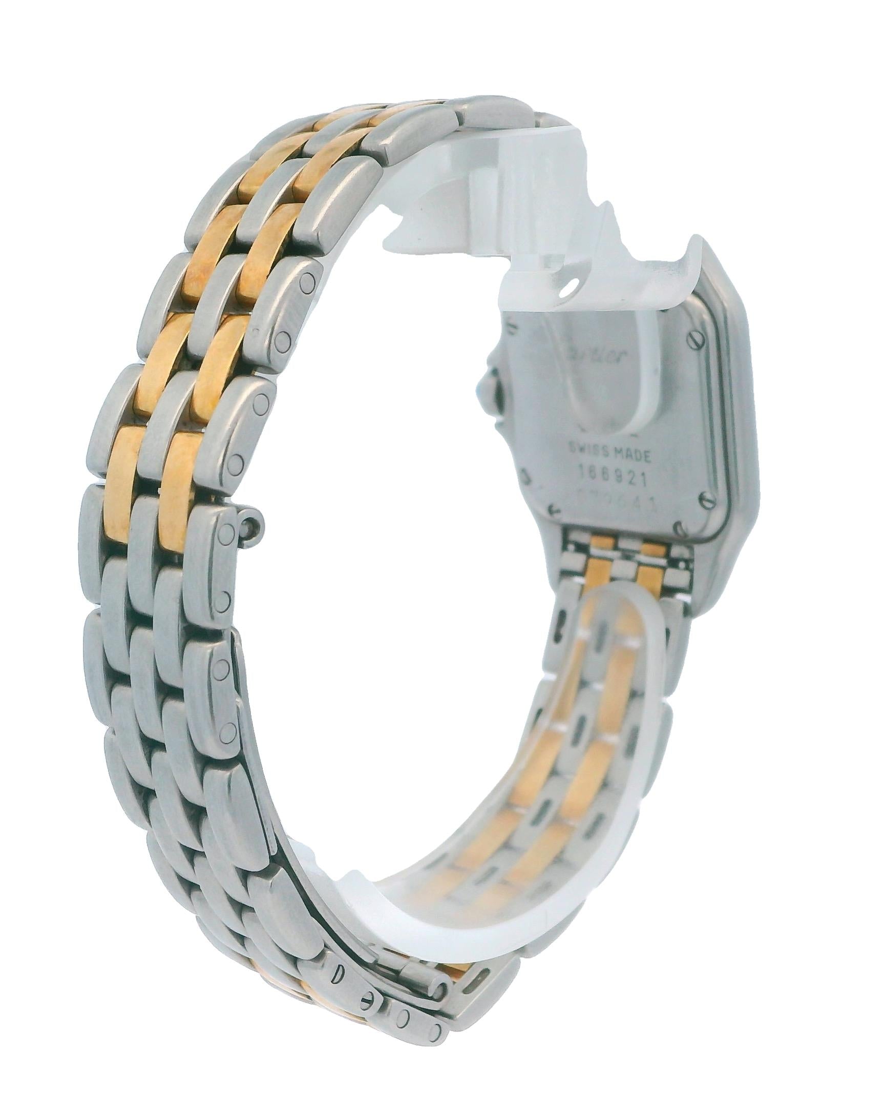 Cartier Panthere Small Two Row 18K Gold & Stainless Steel Watch