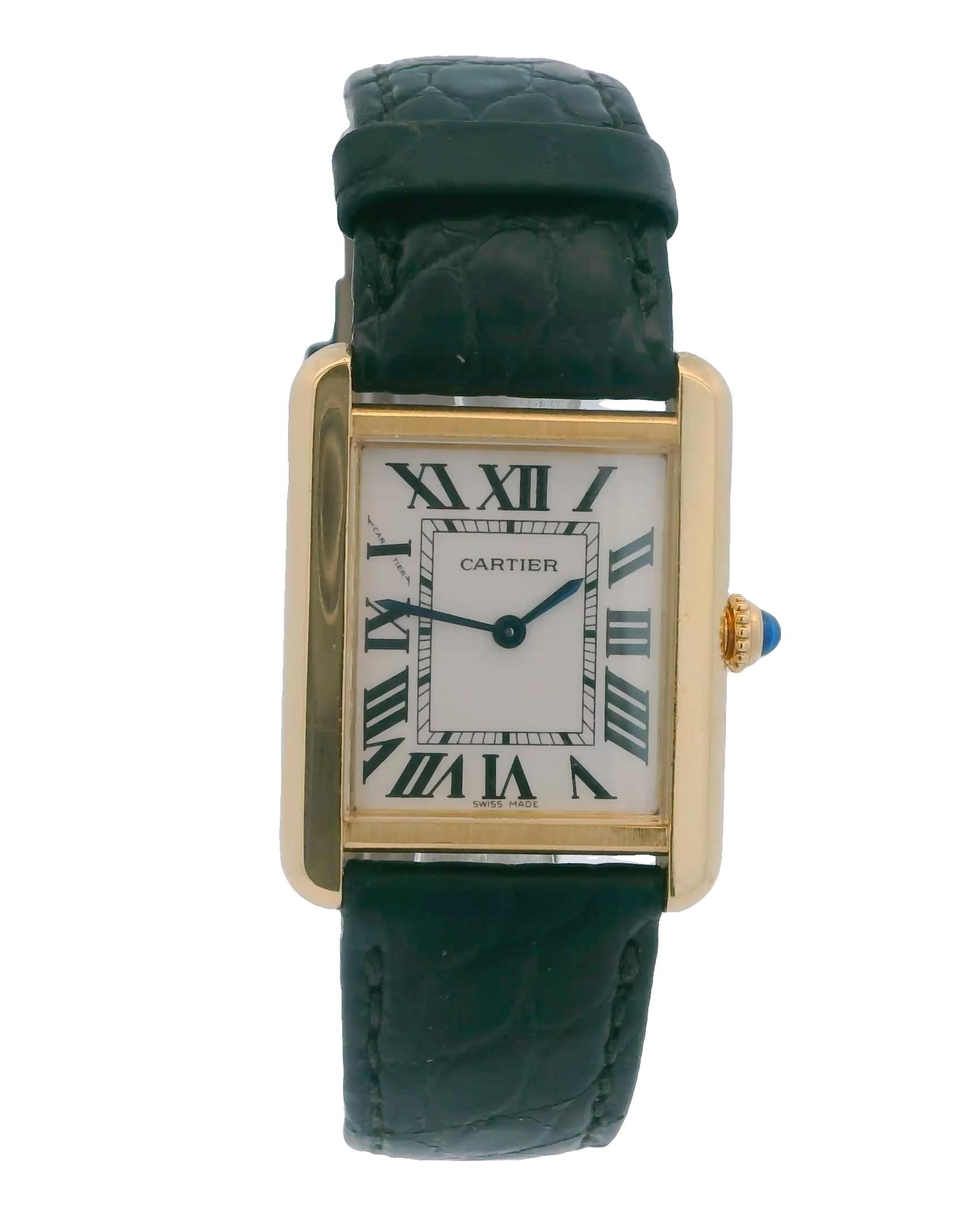 Cartier Tank Solo W5200002 18K Yellow Gold Ladies Watch
