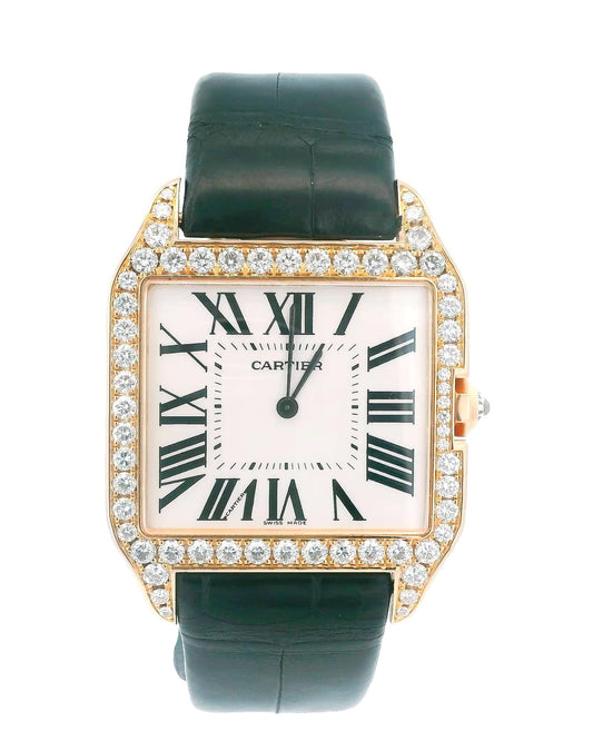 Cartier Santos Dumont WH100751 18K Rose Gold With Box & Card