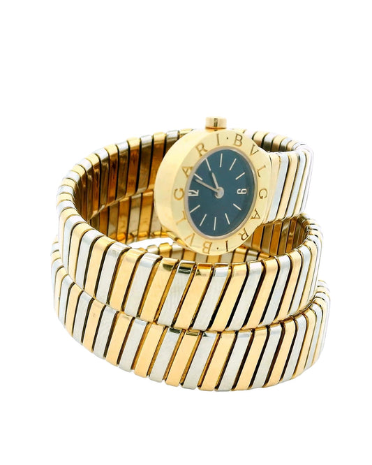 Bvlgari Tubogas Bicolor 18k Yellow & White Gold Ladies Watch