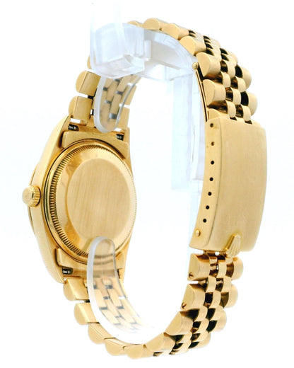 Rolex Date 15238 18k Yellow Gold Jubilee Bracelet Watch W/Papers