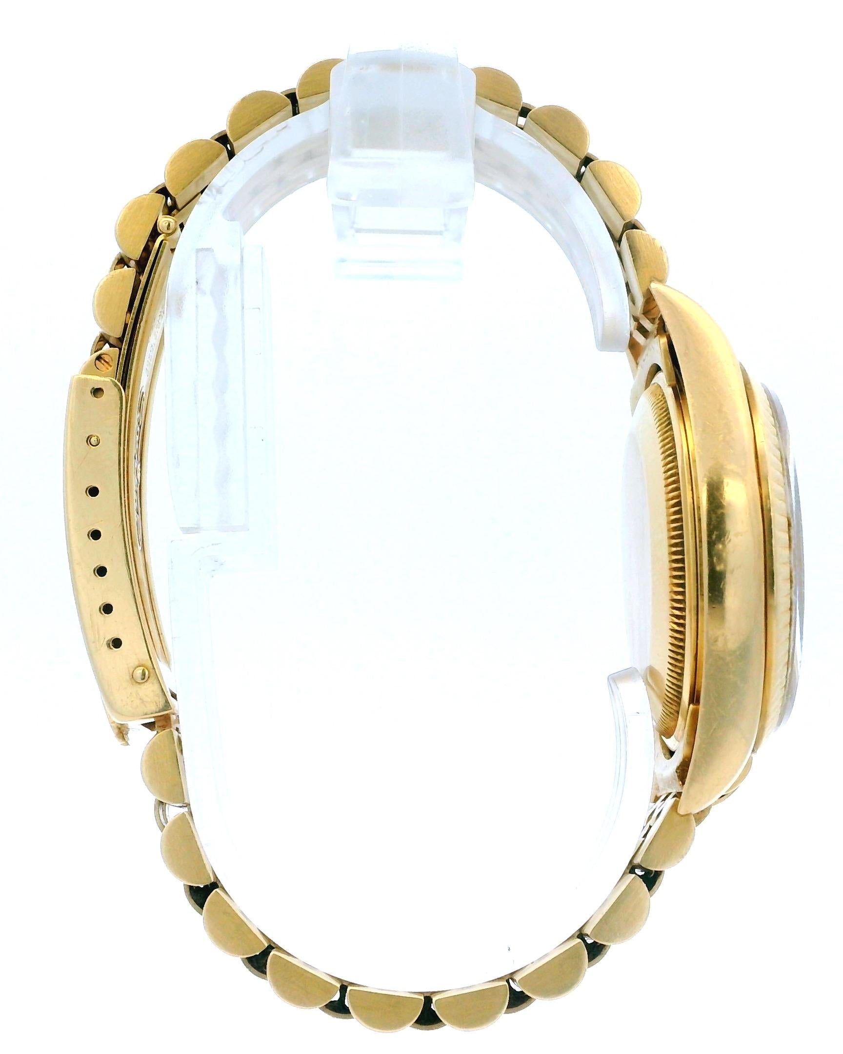 Rolex Date 15238 18k Yellow Gold Jubilee Bracelet Watch W/Papers