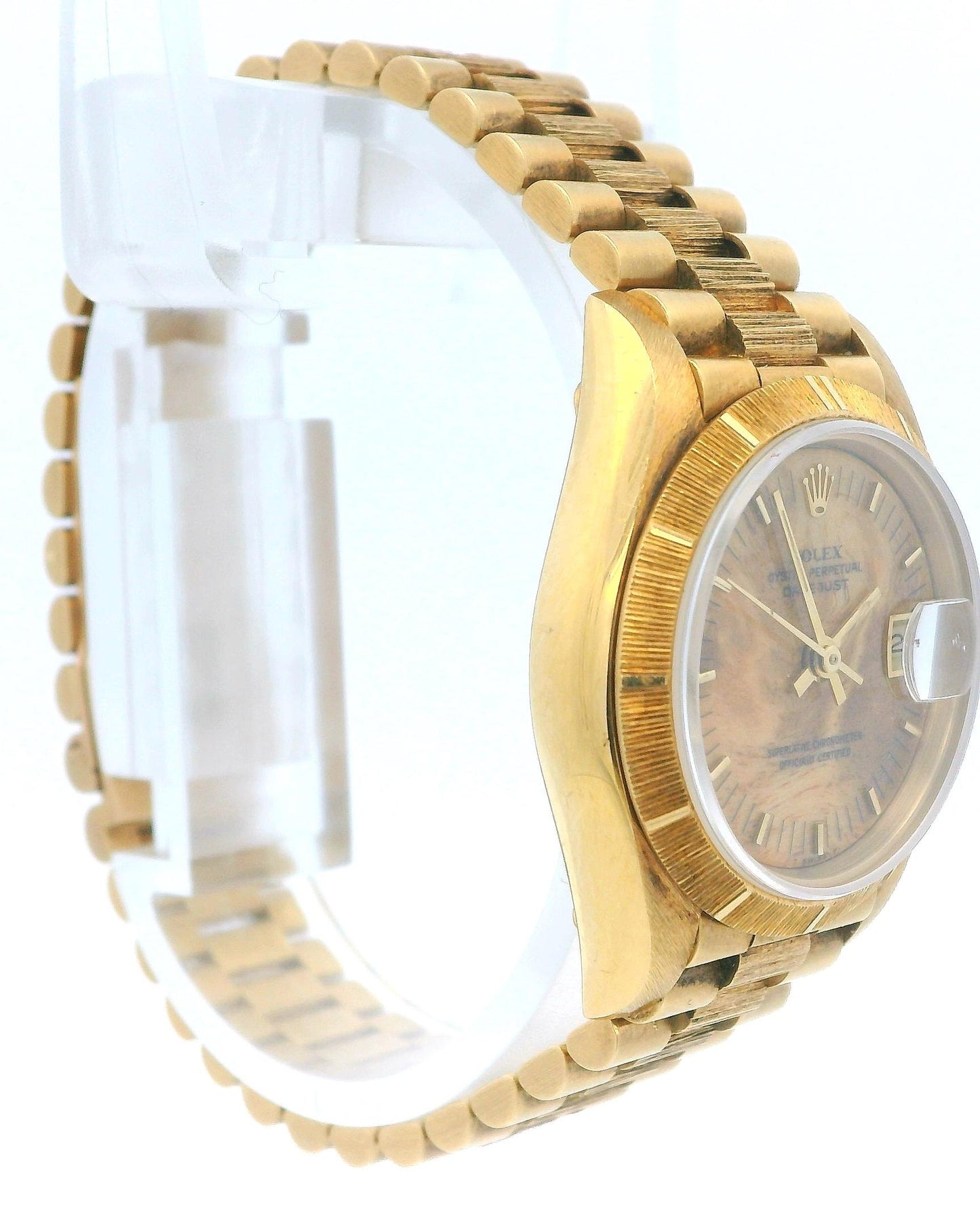 Rolex Datejust 69278 Birchwood Dial Bark Finish Watch Box & Papers