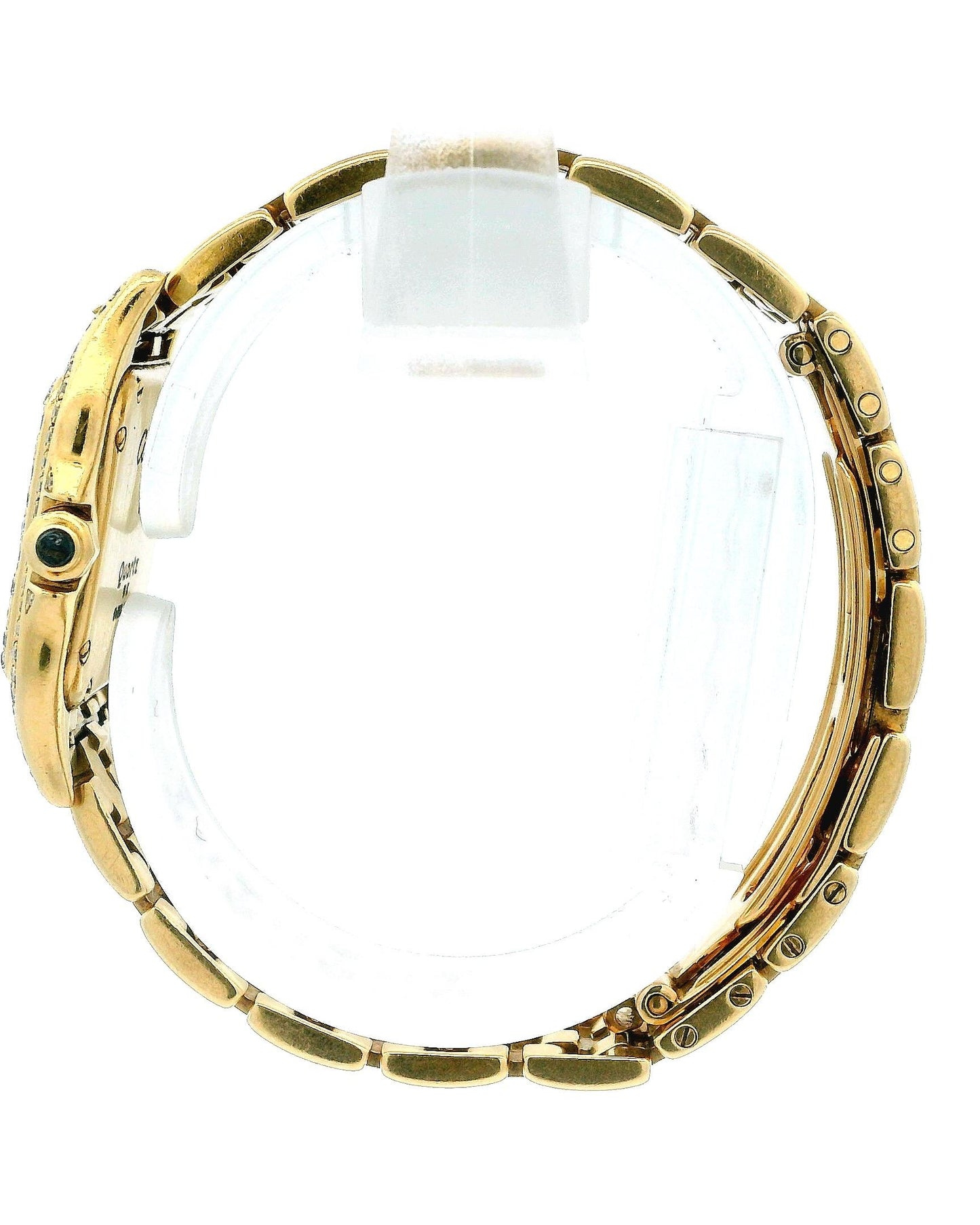 Cartier Panther 18K Yellow Gold Custom Diamond Case & Bezel Small Model