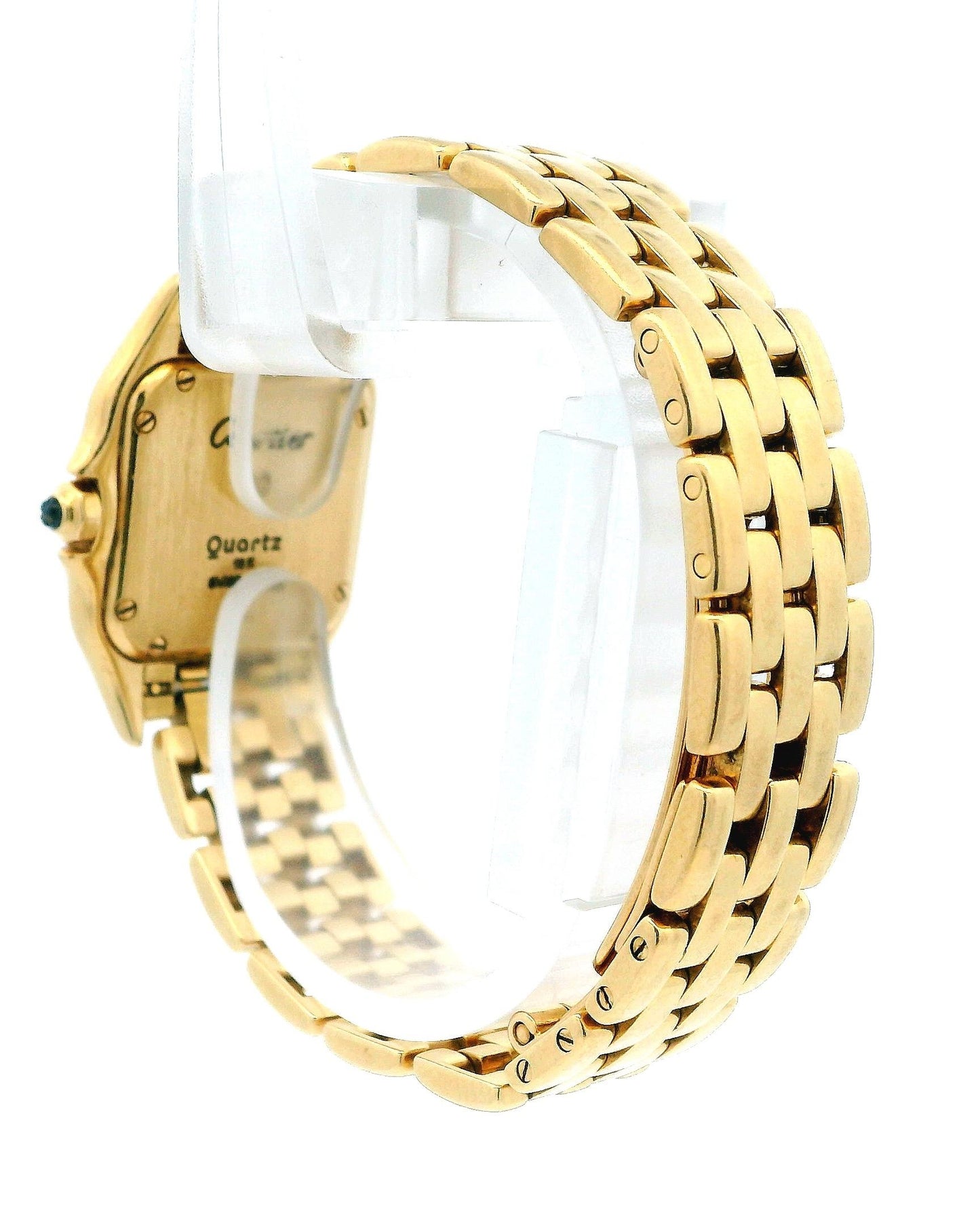 Cartier Panther 18K Yellow Gold Custom Diamond Case & Bezel Small Model