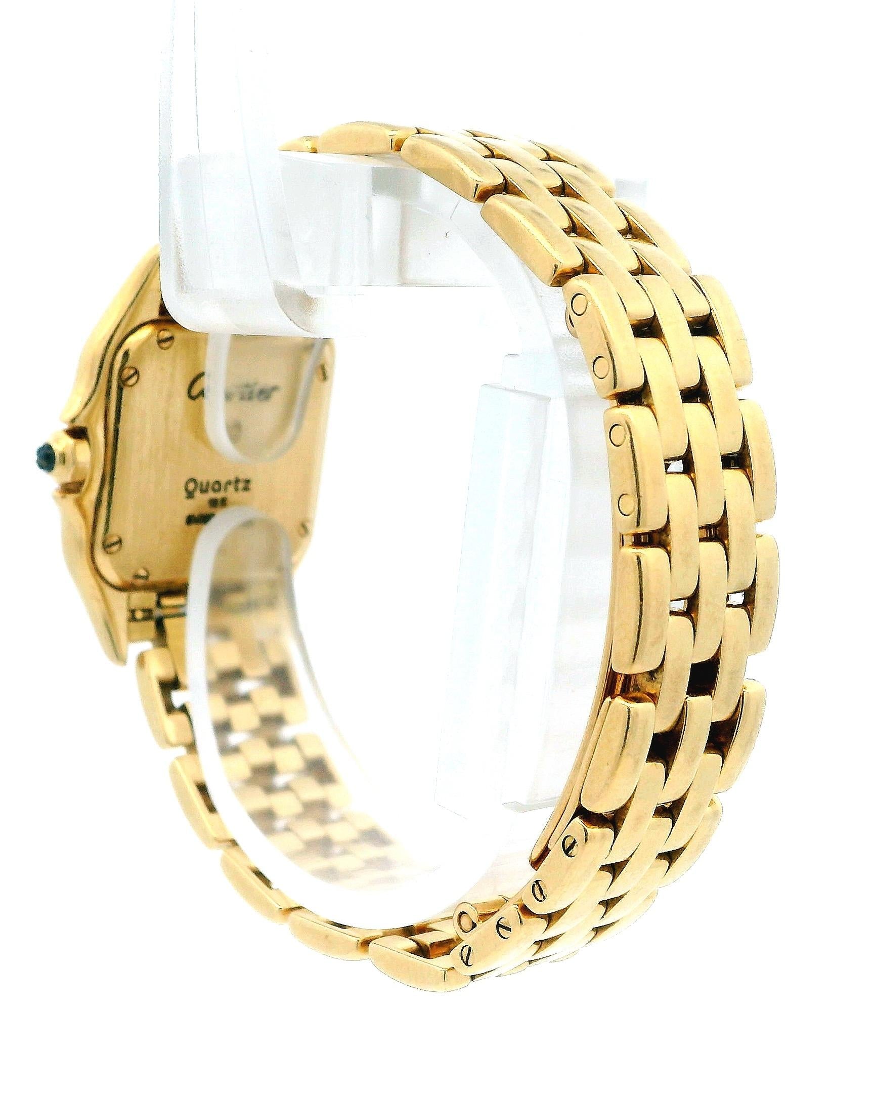 Cartier Panther 18K Yellow Gold Custom Diamond Case & Bezel Small Model