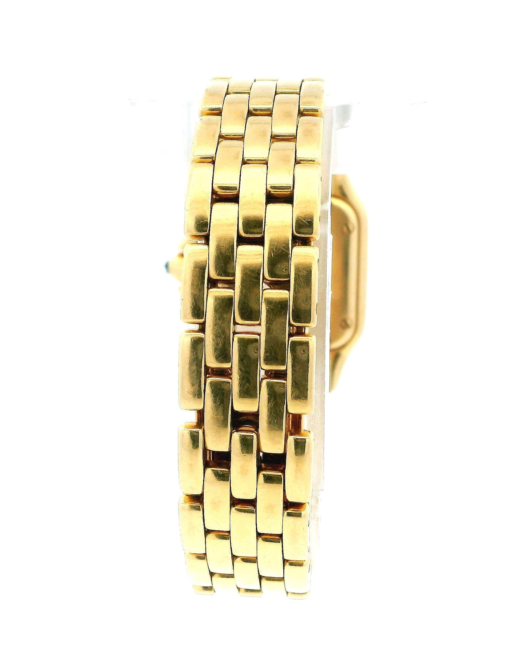 Cartier Panther 18K Yellow Gold Custom Diamond Case & Bezel Small Model