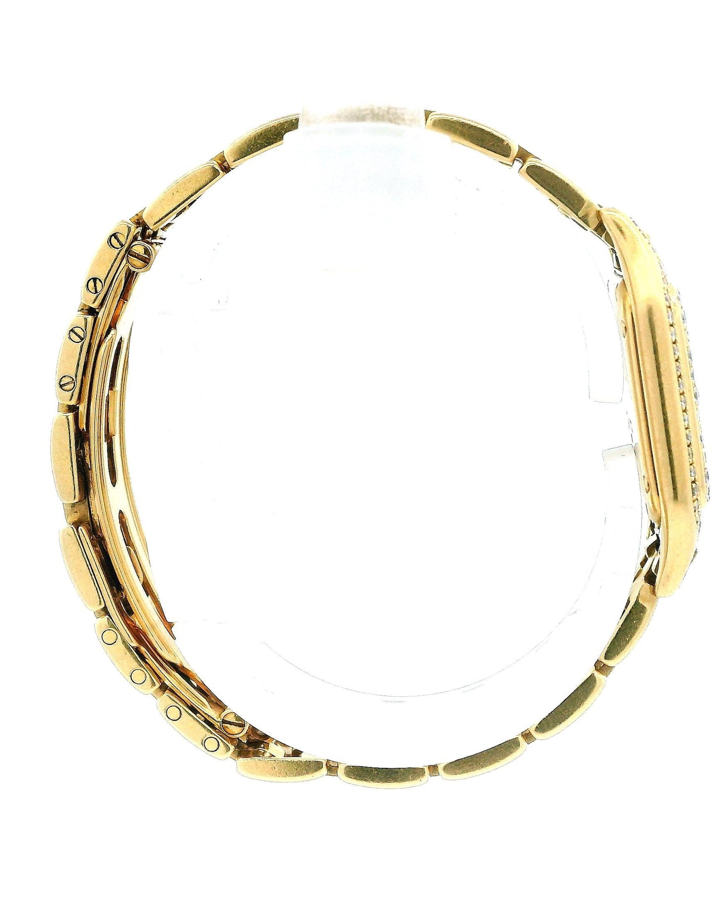 Cartier Panther 18K Yellow Gold Custom Diamond Case & Bezel Small Model