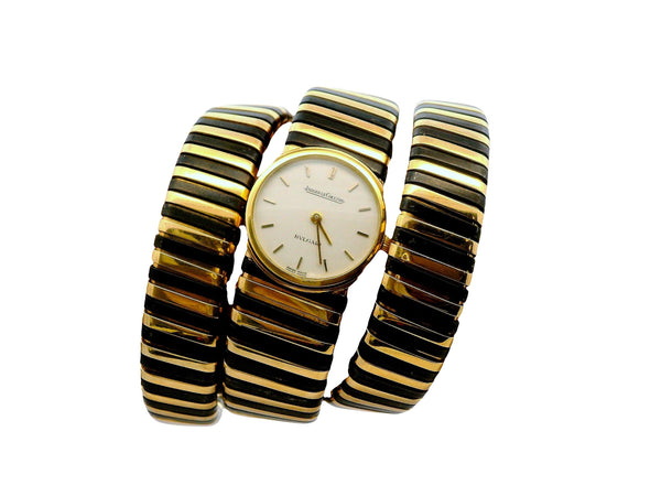 Bulgari Tubogas 18K Yellow and Blackened Gold Vintage Rare Watch
