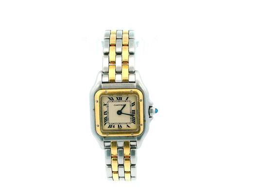 Cartier Panthère small 18K Gold & Stainless Steel Ladies Watch W/ Box & Papers