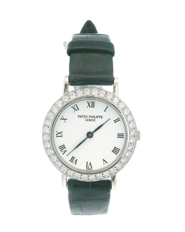 Patek Philippe Calatrava 4820 18K White Gold Diamond Bezel Ladies Watch