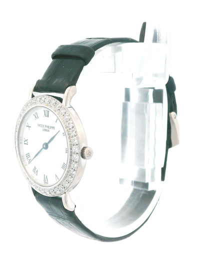 Patek Philippe Calatrave 4820 18K White Gold Diamond Bezel Ladies Watch