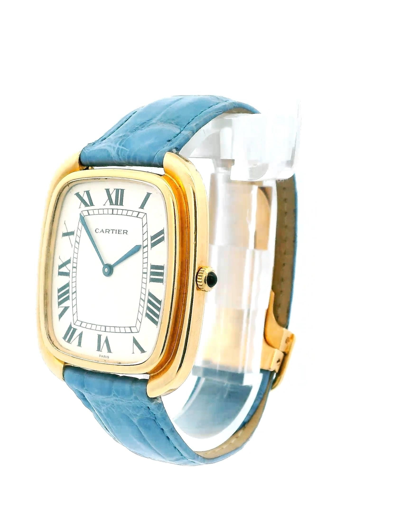 Cartier Jumbo Gondole 97050 18K Yellow Gold Automatic Watch