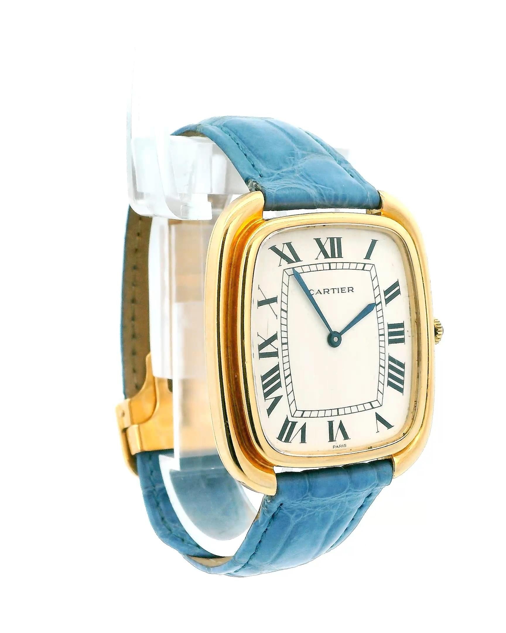 Cartier Jumbo Gondole 97050 18K Yellow Gold Automatic Watch