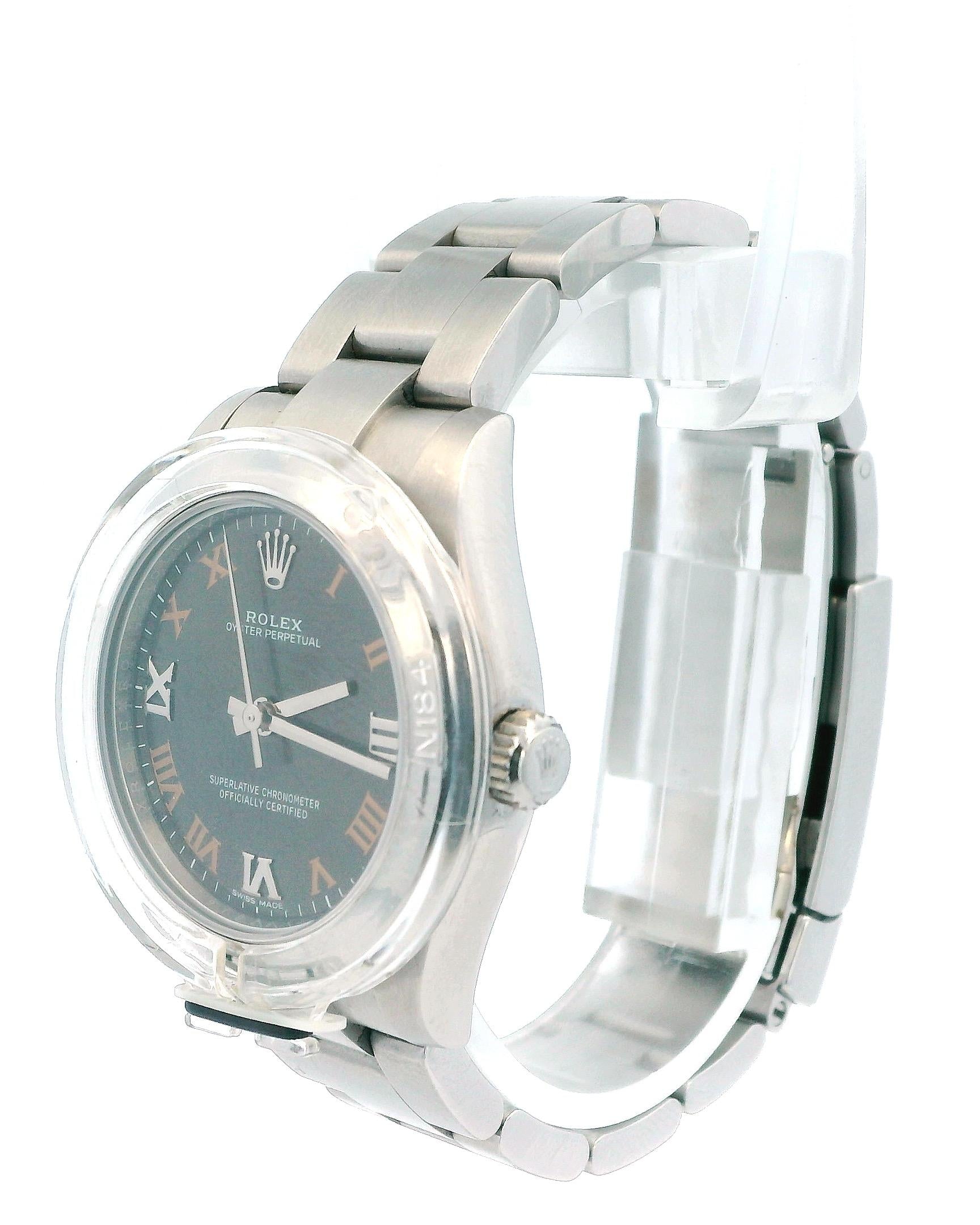 Rolex Oyster Perpetual 177200 Gray Dial Full Set-2018