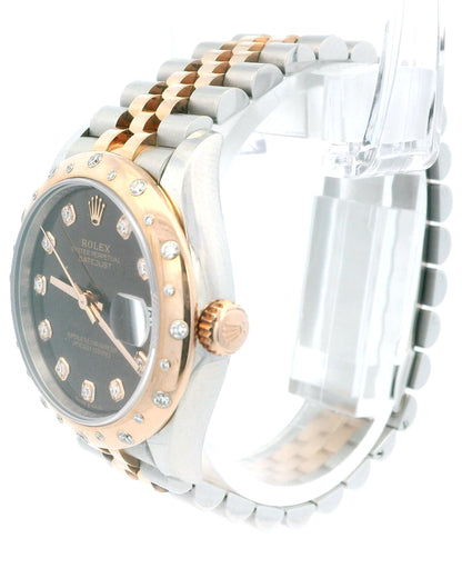 Rolex 278341RBR Midsize 18K Rose Gold Chocolate Diamond Dial & Bezel Box & Card