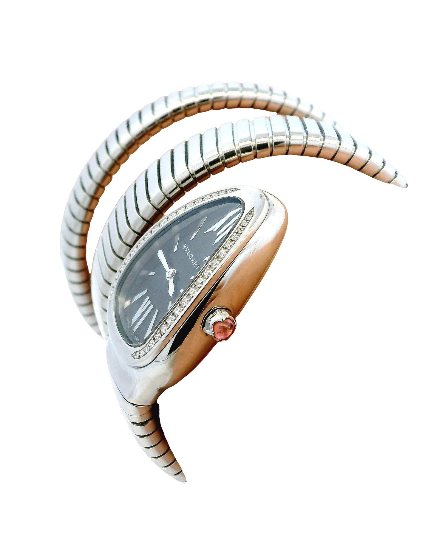 Bvlgari Serpenti SP35S Double Spiral Bracelet Stainless Steel Ladies Watch