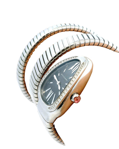 Bvlgari Serpenti SP35S Double Spiral Bracelet Stainless Steel Ladies Watch