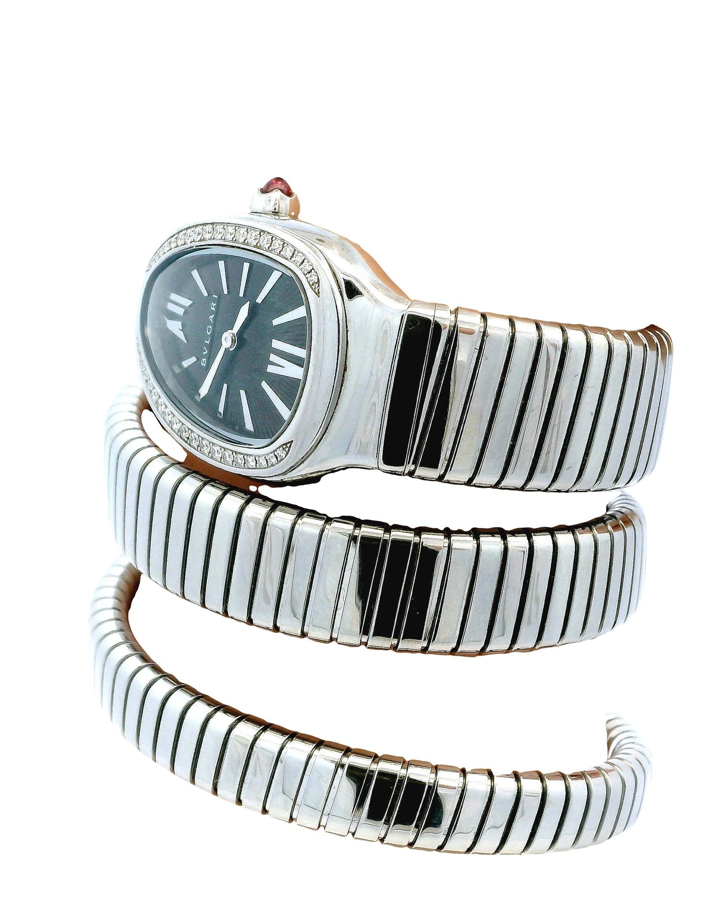 Bvlgari Serpenti SP35S Double Spiral Bracelet Stainless Steel Ladies Watch