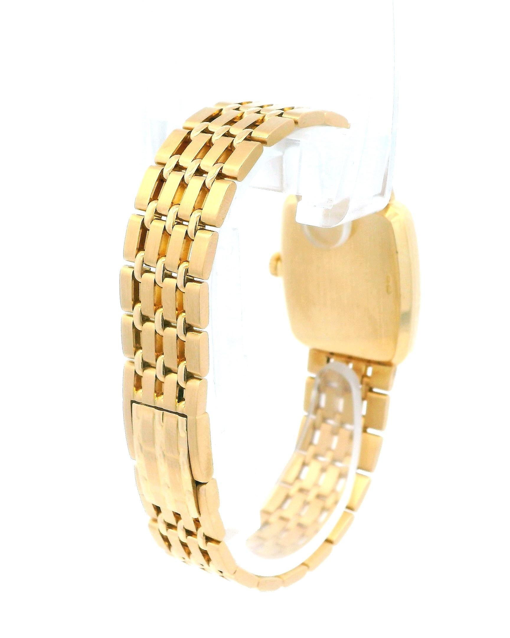 Rolex Cellini Tonneau 4080 Diamond Dial Flor Bar Link Bracelet W/Papers