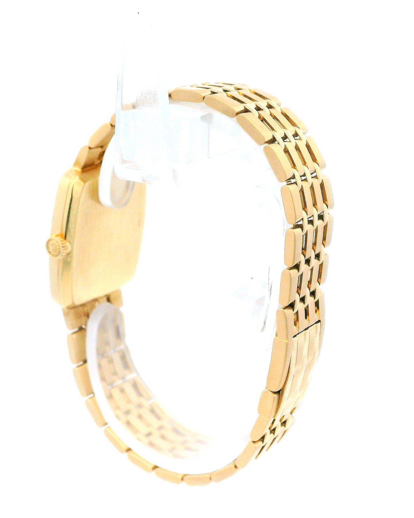 Rolex Cellini Tonneau 4080 Diamond Dial Flor Bar Link Bracelet W/Papers