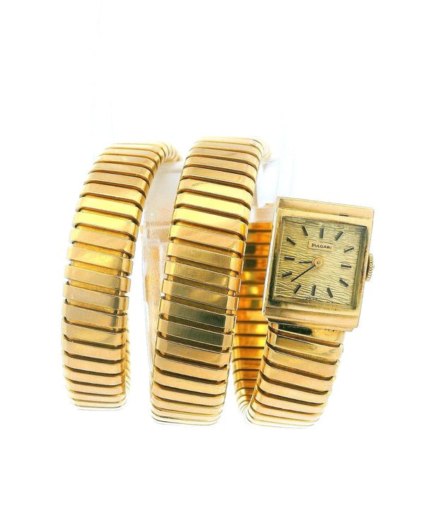 Bvlgari Tubogas 18K Yellow Gold vintage Ladies watch