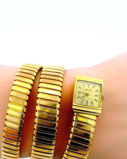 Bvlgari Tubogas 18K yellow gold case and bracelet vintage watch