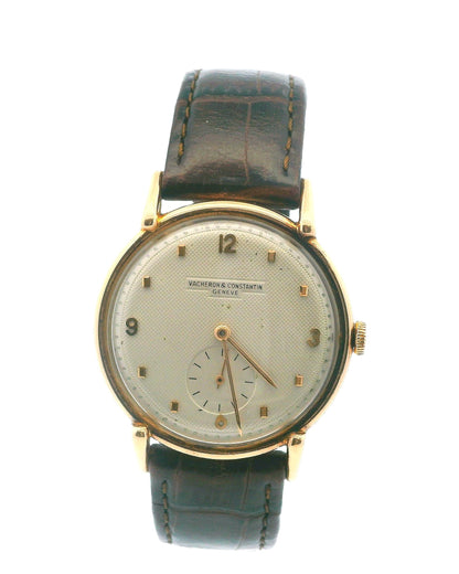 Vacheron Constantin oversize 18K Rose Gold Textured Dial Manual Watch W/Box