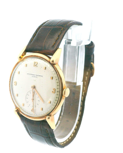 Vacheron Constantin oversize 18K Rose Gold Textured Dial Manual Watch W/Box