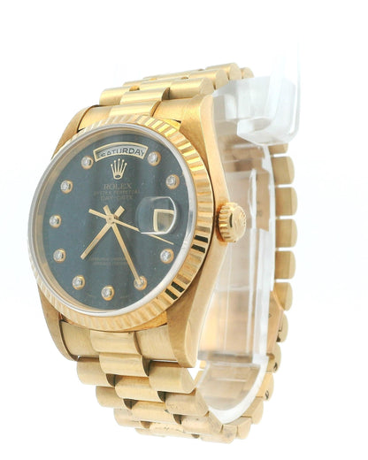 Rolex Day Date 18238 18K Yellow Gold Aventurine "pinball" Dial Watch