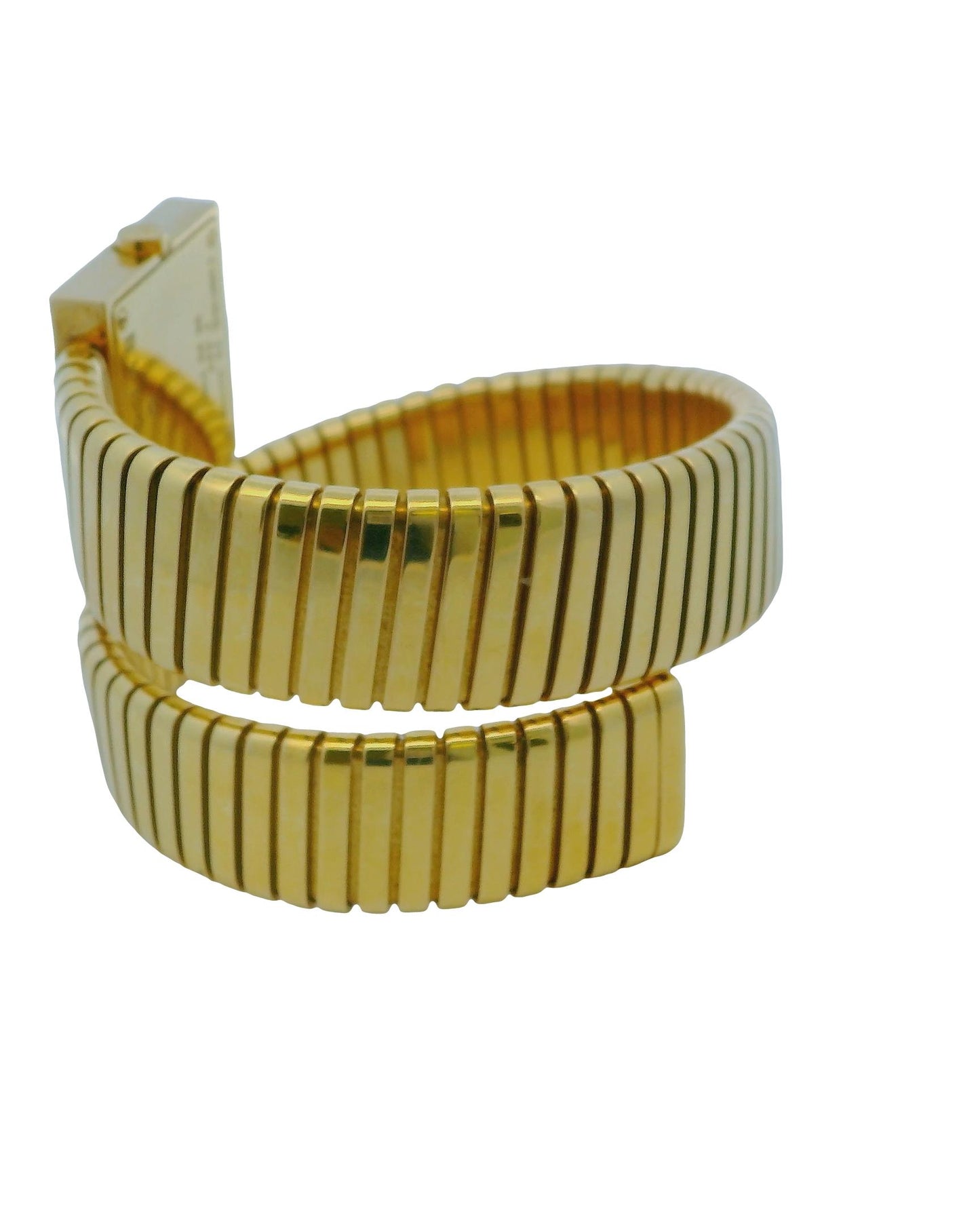 Bvlgari Tubogas SQ221TG Quadratto 18k Yellow Gold Vintage Watch