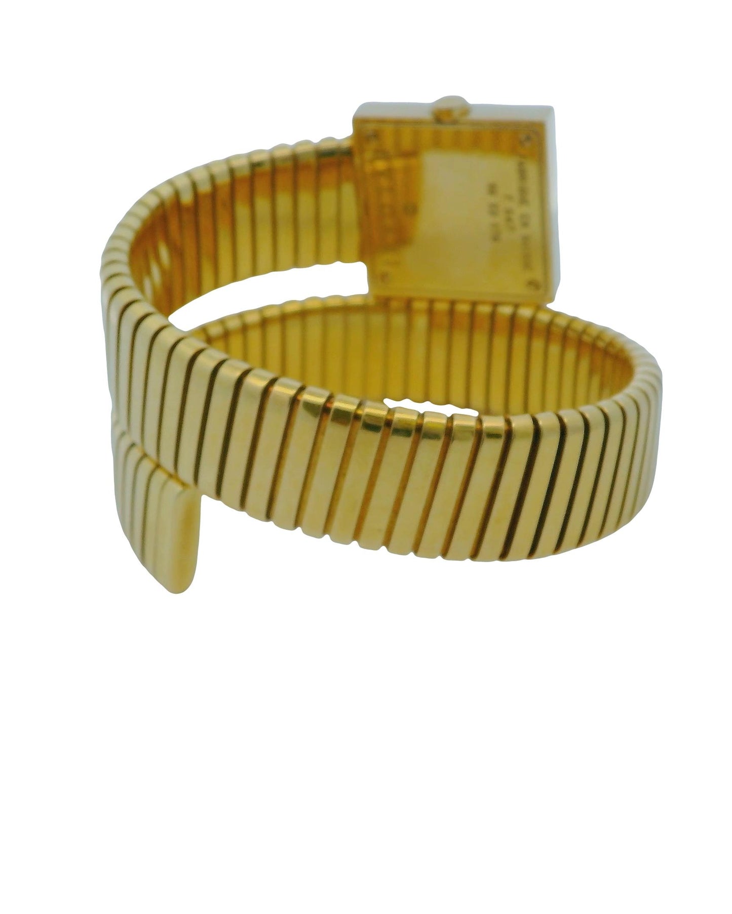 Bvlgari Tubogas SQ221TG Quadratto 18k Yellow Gold Vintage Watch