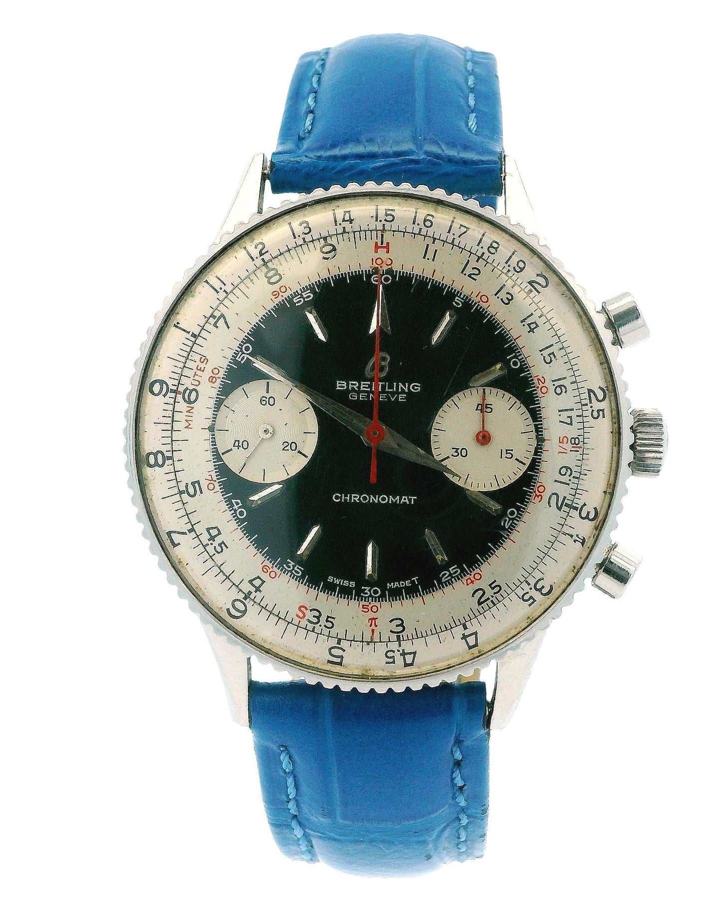 BREITLING Chronomat 808 Vintage Black Dial Venus 175 Movement