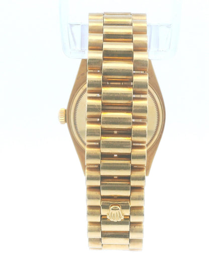 Day Date 18038 Red Stella String Diamond Dial 18K Yellow Gold