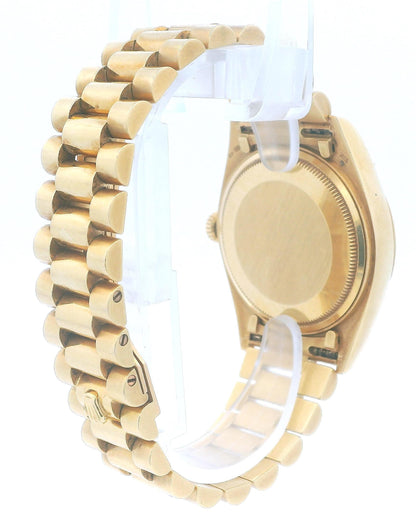 Day Date 18038 Red Stella String Diamond Dial 18K Yellow Gold