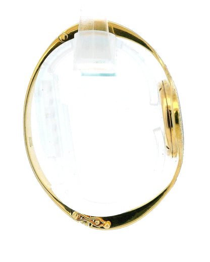 Chopard E-W Oval Pave Case Bangle Malachite Dial Ladies watch