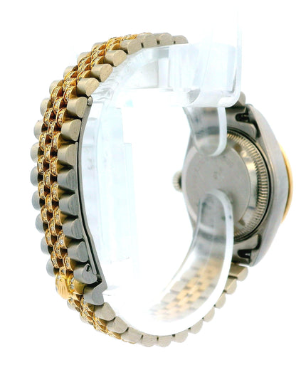 Rolex 69149 18k White & Yellow Gold Pavé Centre Links Diamond Bezel Ferrite Dial
