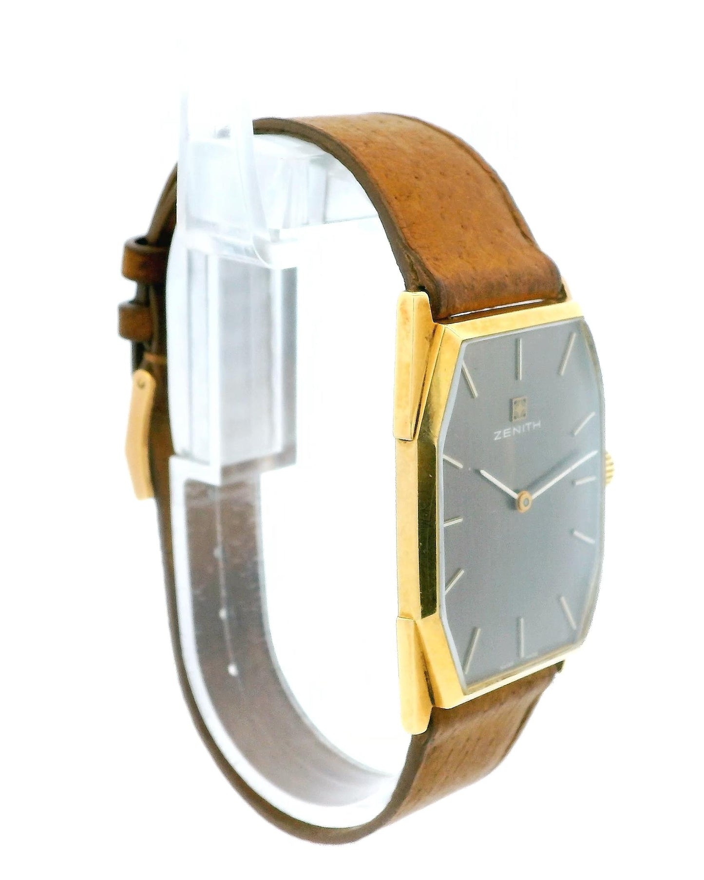 Zenith Octagonal 18k Yellow Gold Taupe Dial Men's Watch