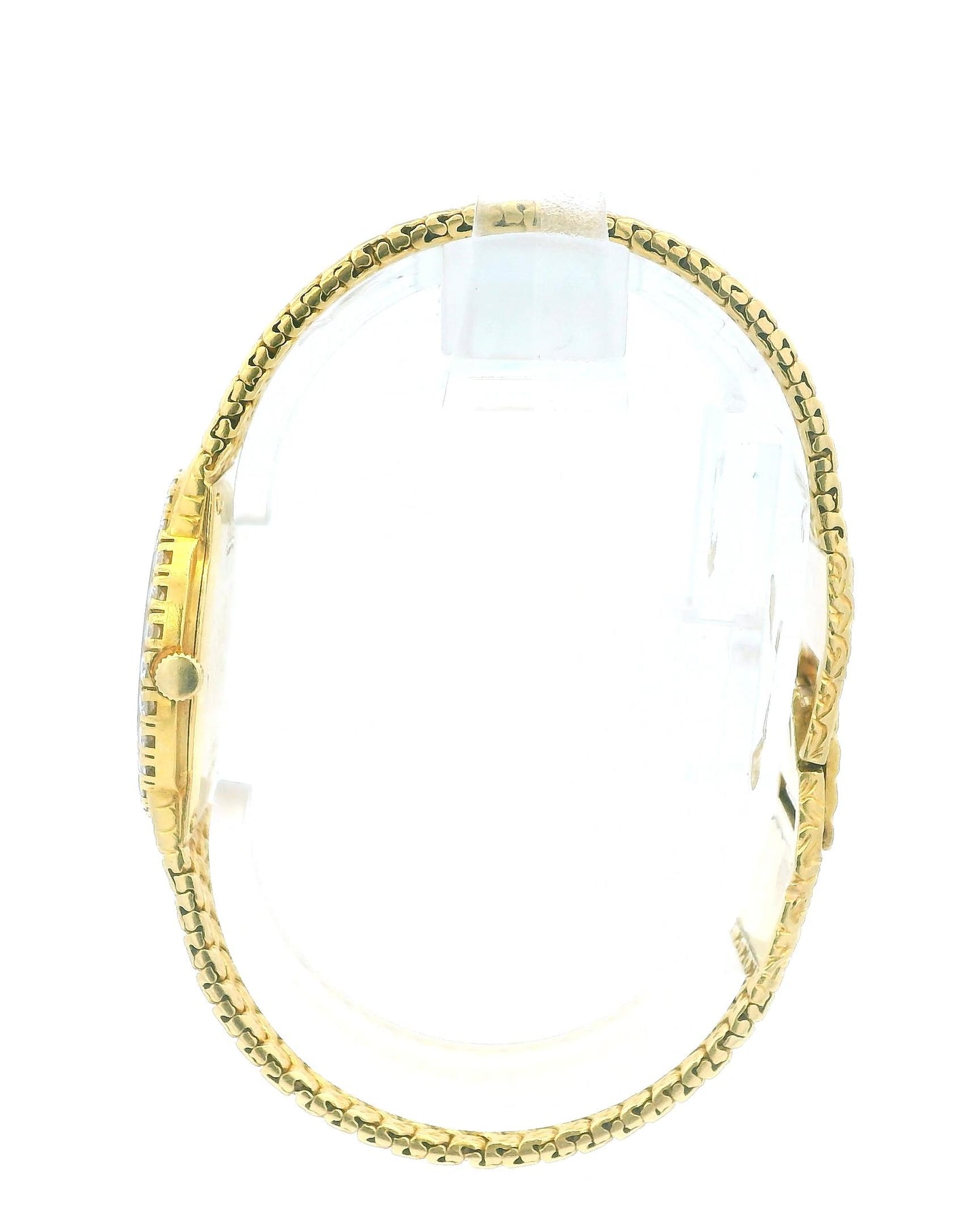 Piaget 15706 D2 Ladies Watch – 18K Yellow Gold, Diamond Bezel, Opal Dial, Quartz