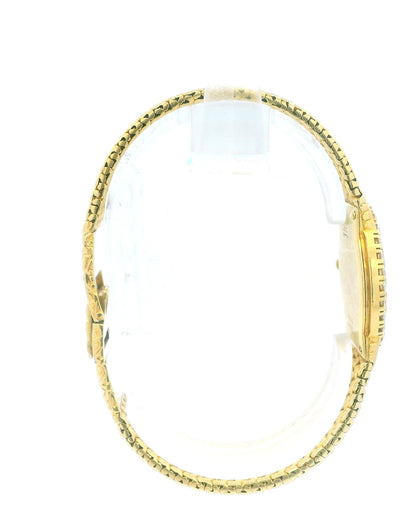 Piaget 15706 D2 Ladies Watch – 18K Yellow Gold, Diamond Bezel, Opal Dial, Quartz