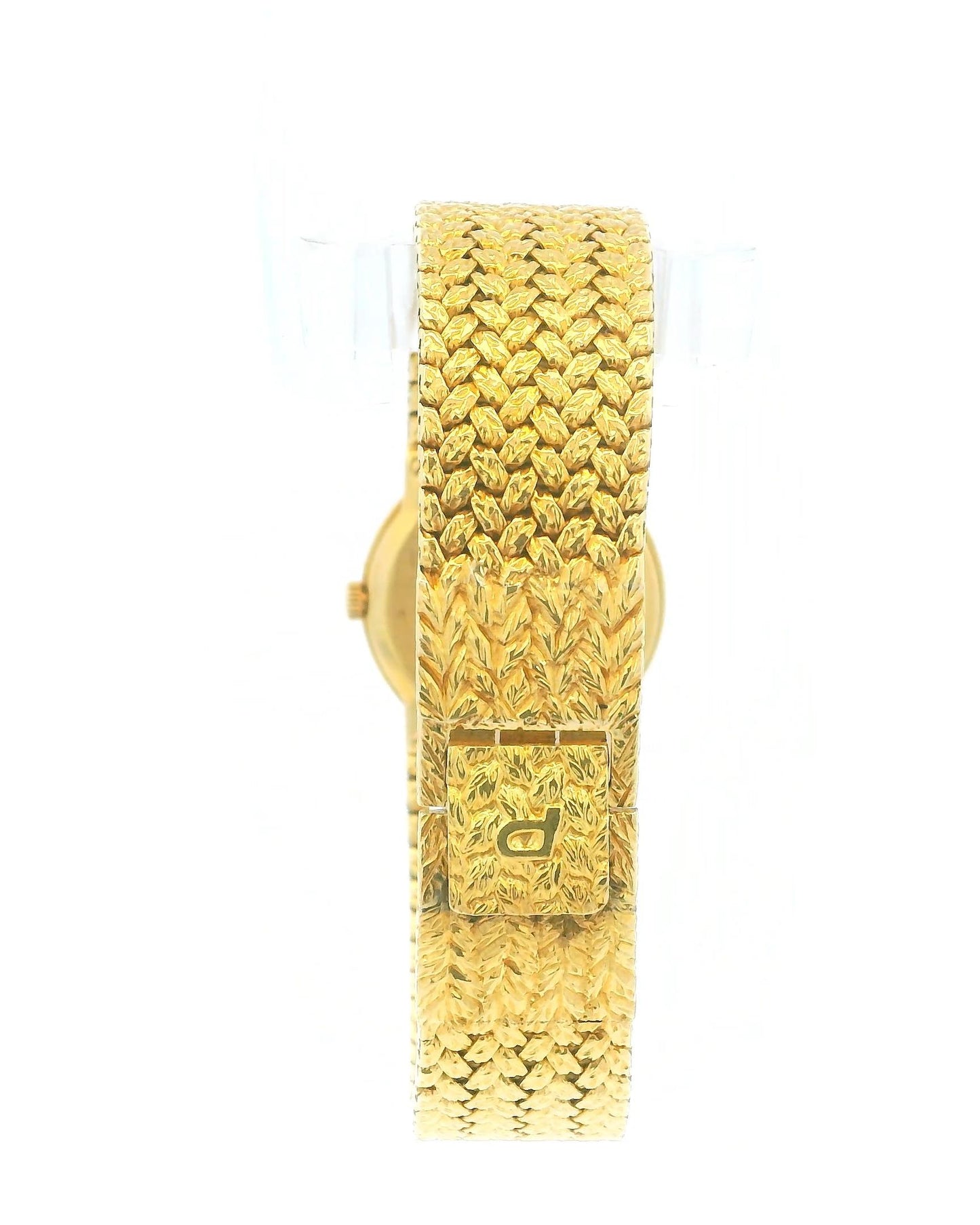 Piaget 15706 D2 Ladies Watch – 18K Yellow Gold, Diamond Bezel, Opal Dial, Quartz