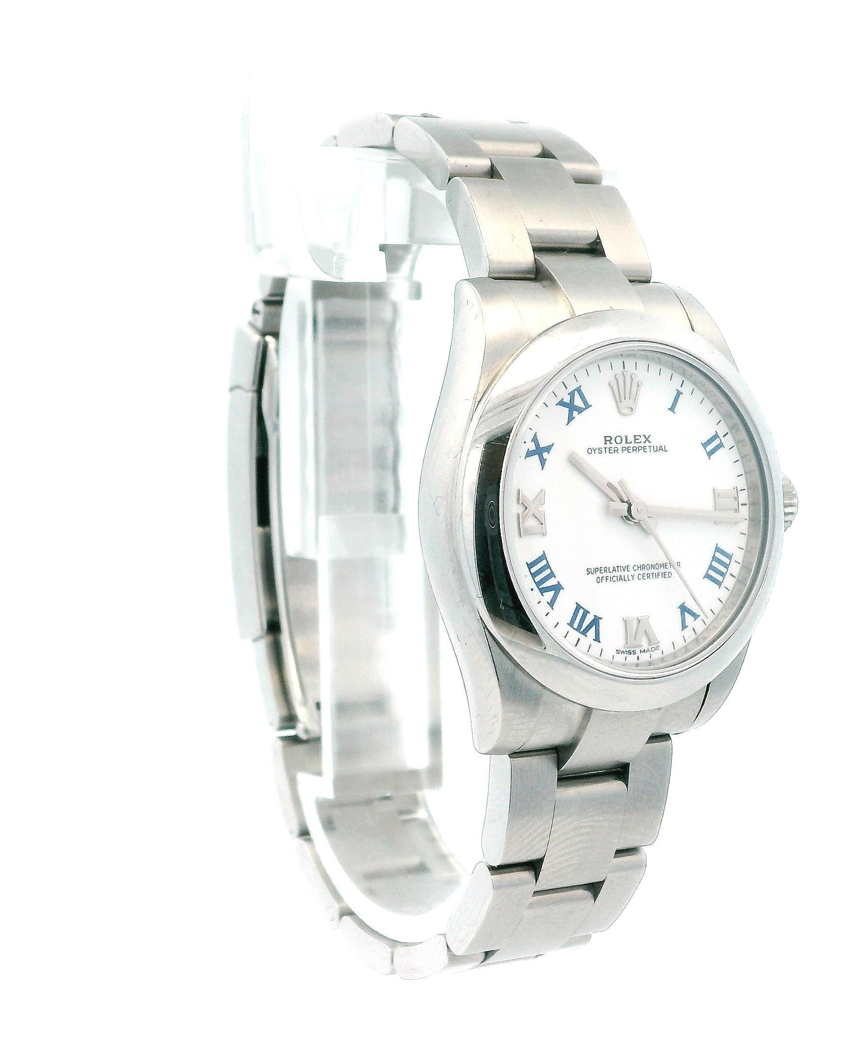 Rolex Oyster Perpetual  177200 White Dial Ladies Watch