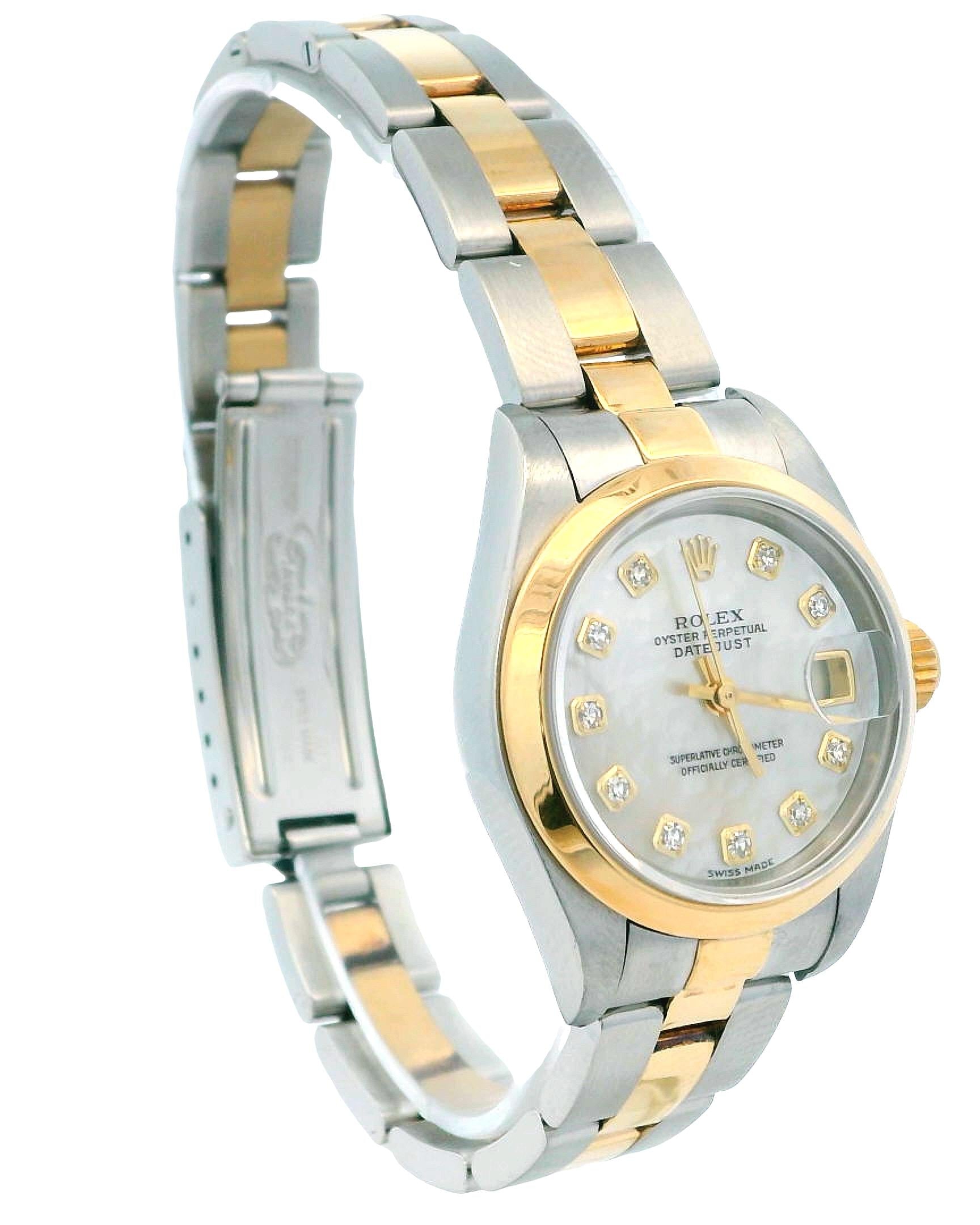 Rolex Datejust 79163 MOP Diamond Dial W/Papers