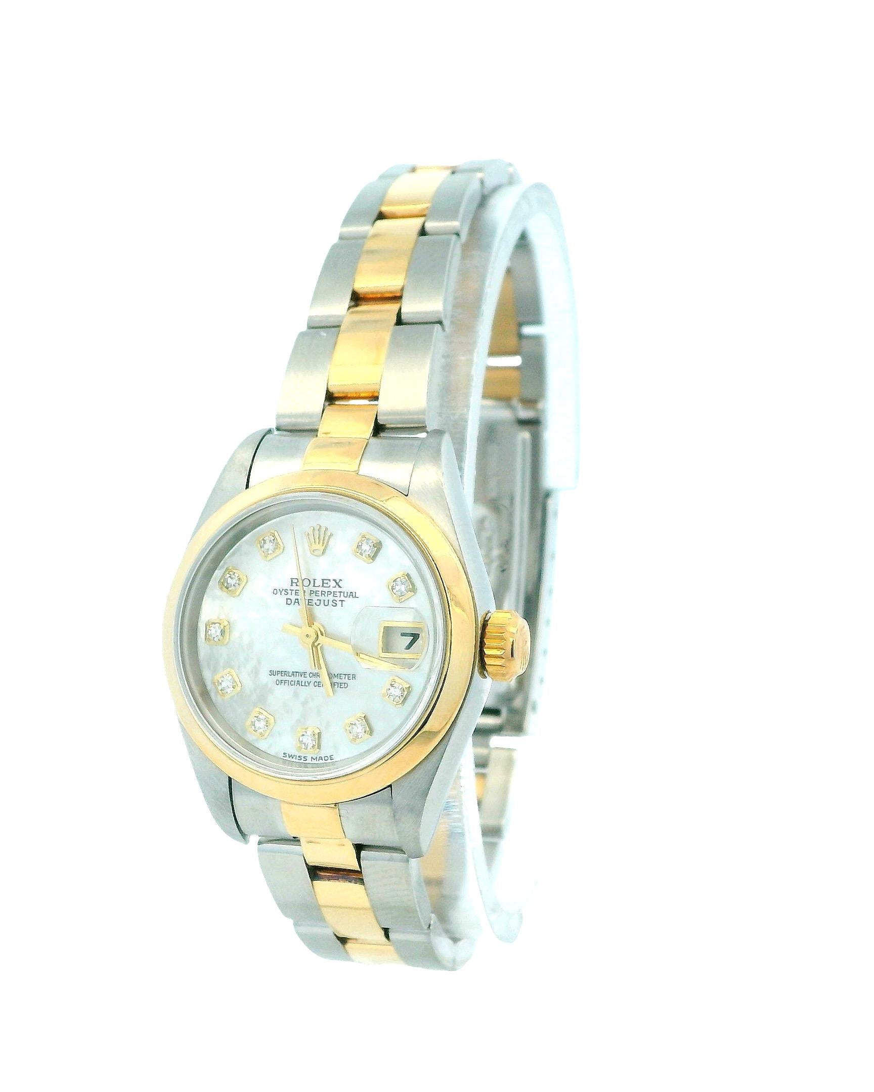 Rolex Datejust 79163 MOP Diamond Dial W/Papers