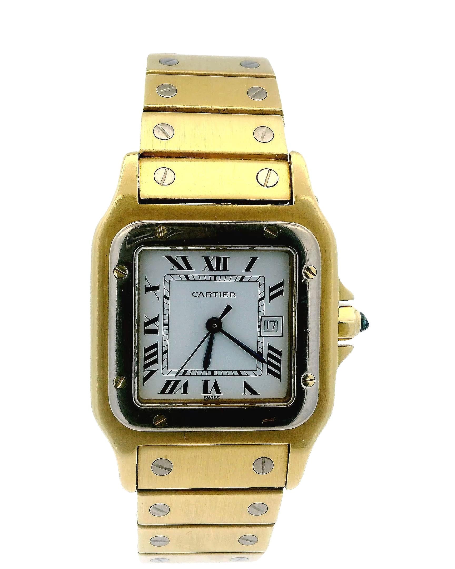 Cartier Santos Large 18k Yellow & White Gold Automatic