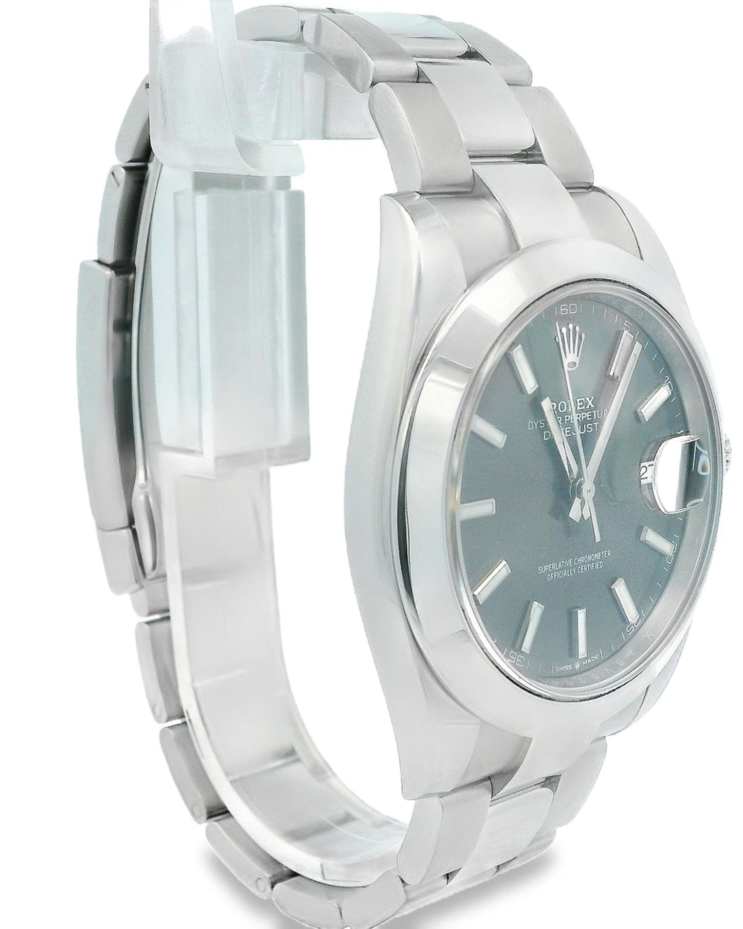 Rolex Datejust 126300 Rhodium Dial Steel Mens Watch & Card