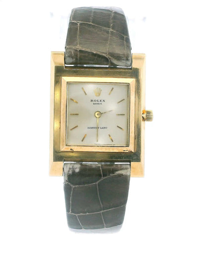 Rolex 9578 18K Yellow Gold Ultra-Thin S&L Engraved Watch