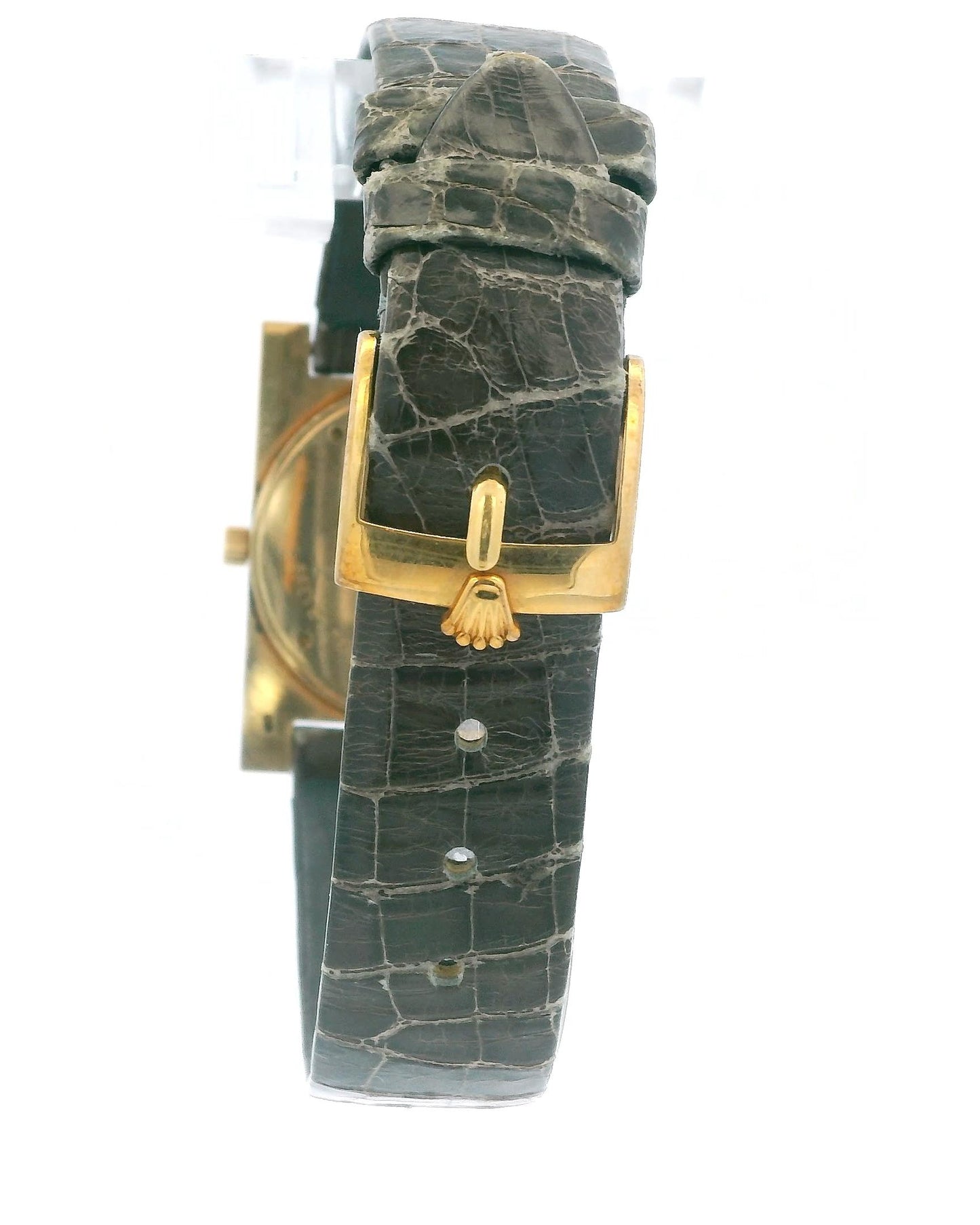 Rolex 9578 18K Yellow Gold Ultra-Thin S&L Engraved Watch