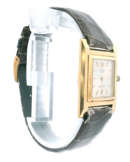 Rolex 9578 18K Yellow Gold Ultra-Thin S&L Engraved Watch