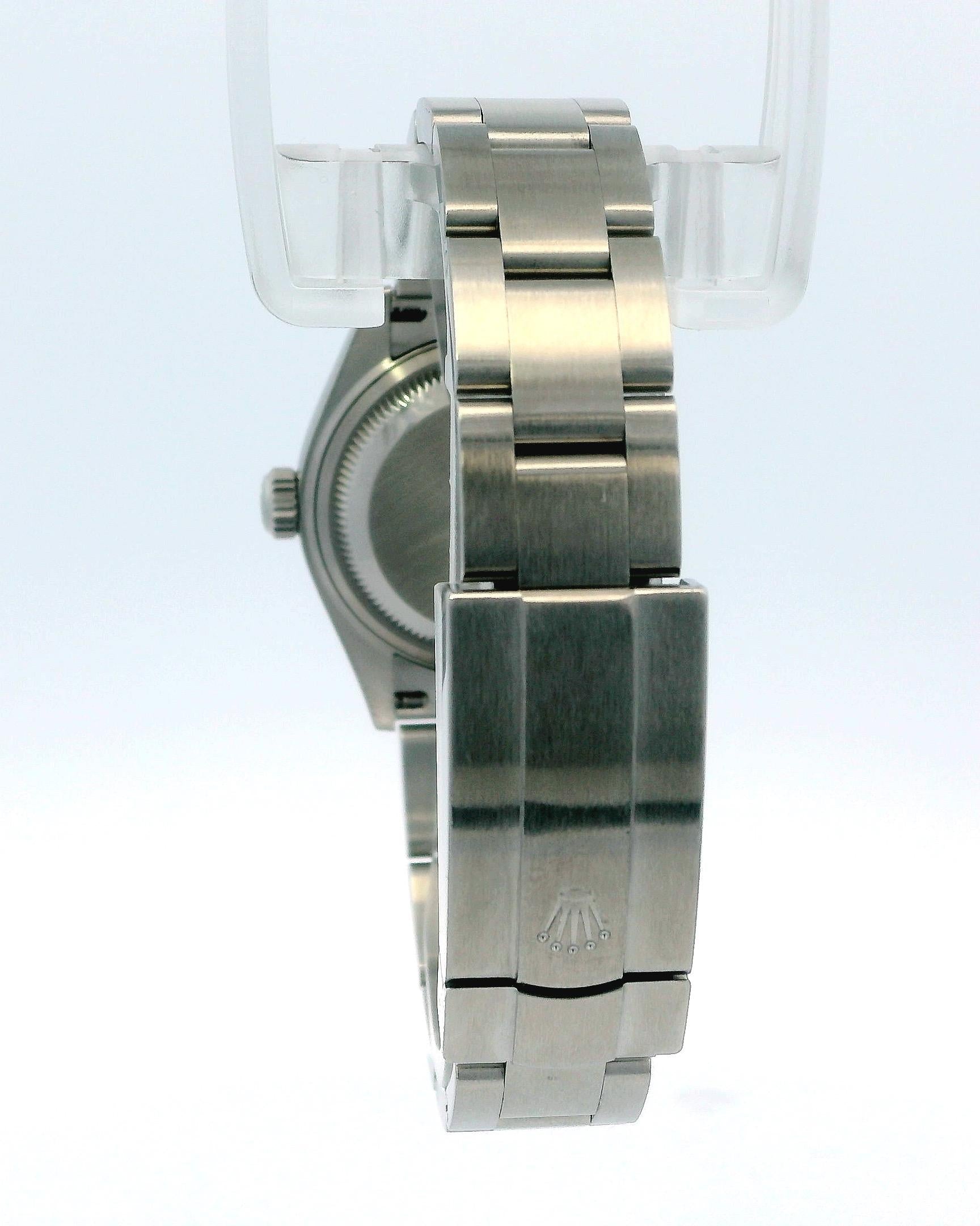 Rolex Oyster Perpetual 276200 Blue Dial Steel Ladies Watch & Card